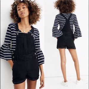 Black Madewell Adriondack Shorts Overalls